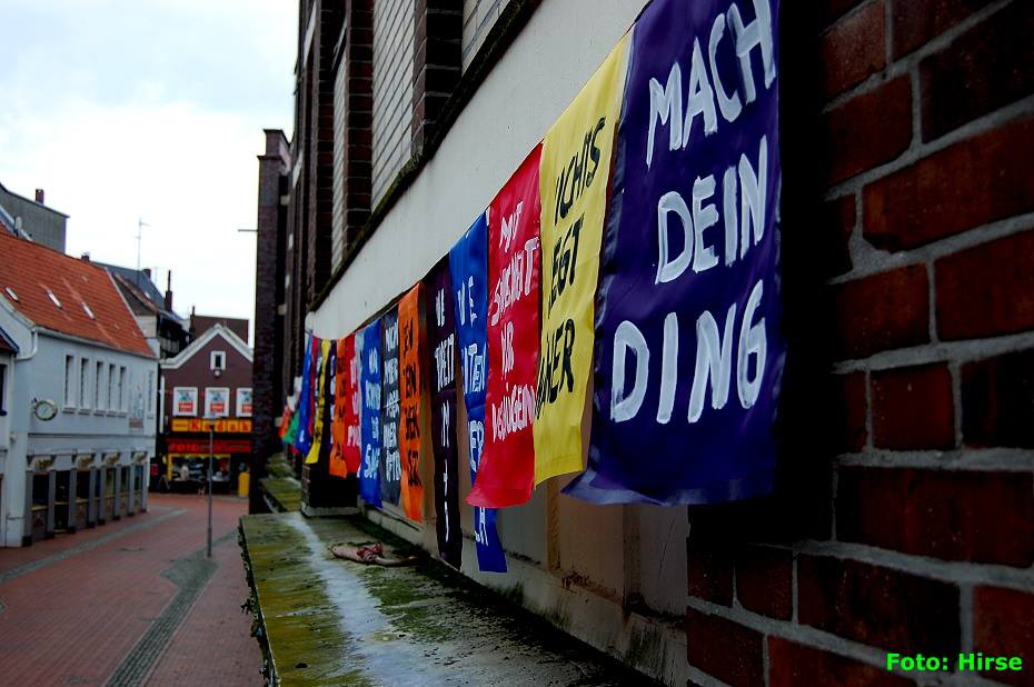 wiebke logemann Kunstfestival Itzehoe, Arbeit: Gute Wünsche, Foto: Robert Hirse