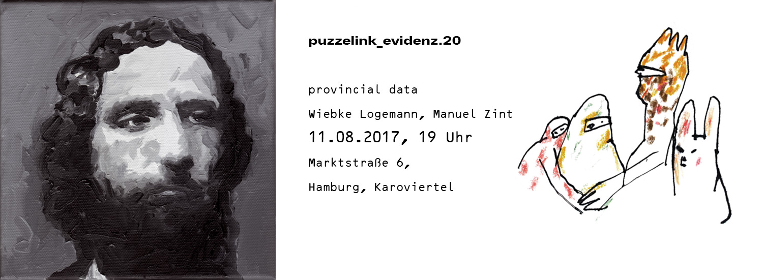 wiebke logemann, Manuel Zint - provincial data, Einladung zur Ausstellung am 11.08.17, Marktstraße 6, Hamburg, puzzelink_evidenz.20
